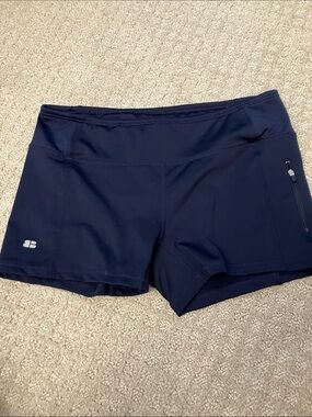 Beach House Navy Performance Swim Shorts with Zip Pocket